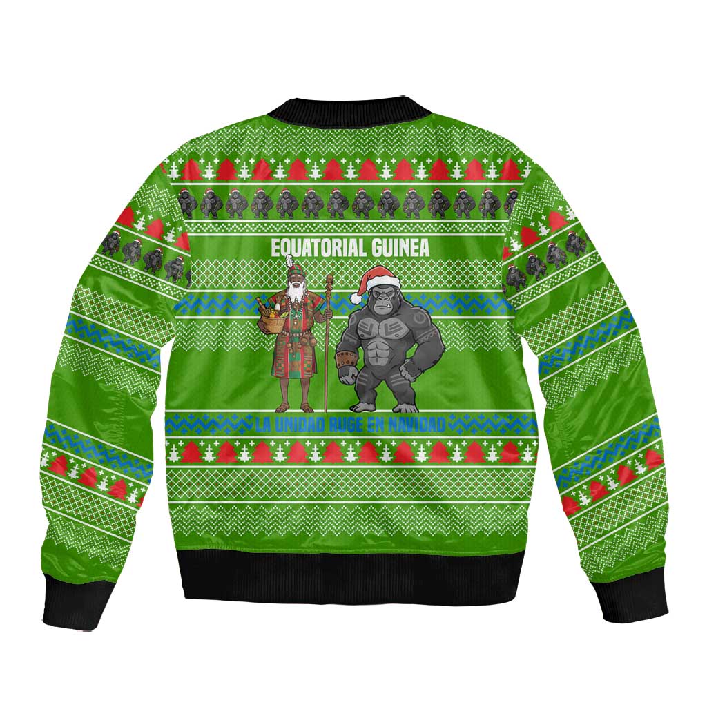 Equatorial Guinea Christmas Bomber Jacket Santa Gorilla Gift Basket - African Pride