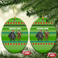 Equatorial Guinea Christmas Ceramic Ornament Santa Gorilla Gift Basket - African Pride