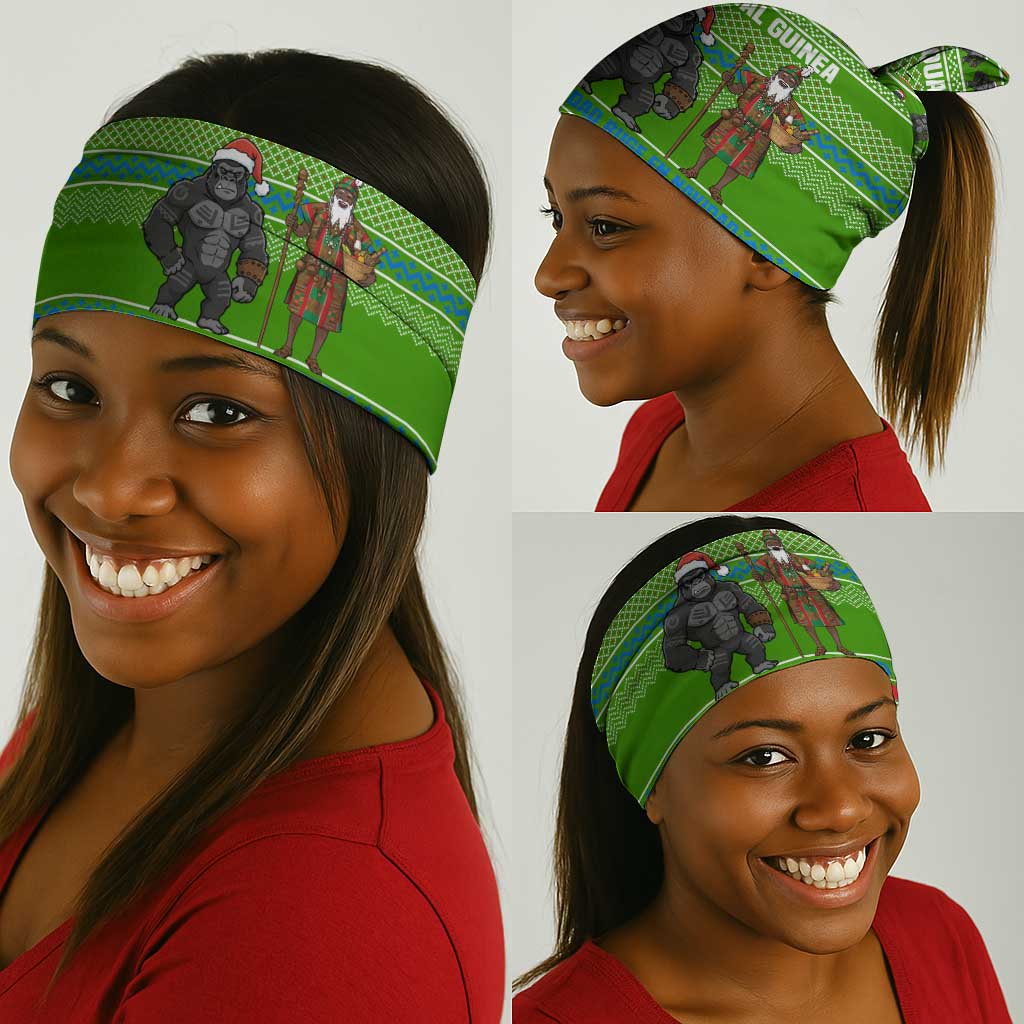 Equatorial Guinea Christmas Neck Gaiter Santa Gorilla Gift Basket - African Pride
