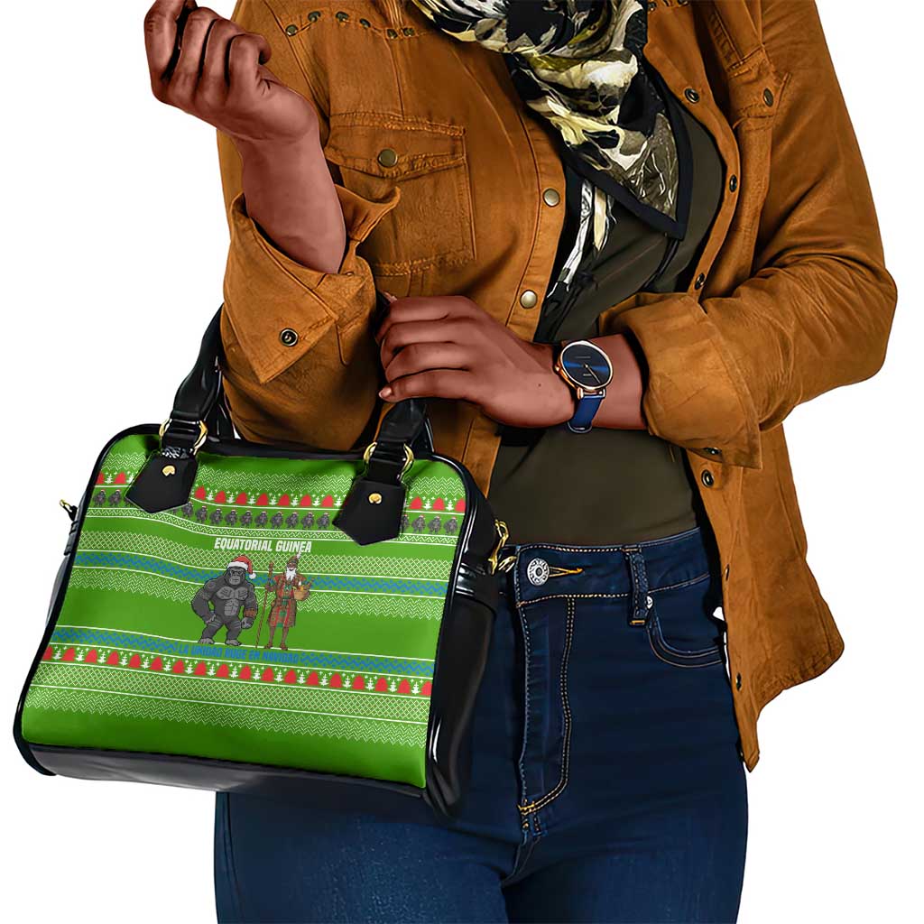 Equatorial Guinea Christmas Shoulder Handbag Santa Gorilla Gift Basket - African Pride