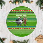 Equatorial Guinea Christmas Tree Skirt Santa Gorilla Gift Basket - African Pride