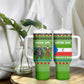 Equatorial Guinea Christmas Tumbler With Handle Santa Gorilla Gift Basket - African Pride
