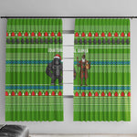 Equatorial Guinea Christmas Window Curtain Santa Gorilla Gift Basket - African Pride