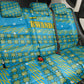 Rwanda Christmas Back Car Seat Cover Festive Geometric Motifs and Bold Typography - African Pride
