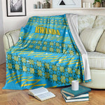 Rwanda Christmas Blanket Festive Geometric Motifs and Bold Typography - African Pride
