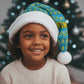 Rwanda Christmas Santa Hat Festive Geometric Motifs and Bold Typography - African Pride