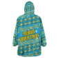 Rwanda Christmas Kid Wearable Blanket Hoodie Festive Geometric Motifs and Bold Typography - African Pride