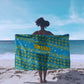 Rwanda Christmas Sarong Festive Geometric Motifs and Bold Typography - African Pride