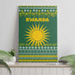 Rwanda Christmas Canvas Wall Art National Emblem and Radiant Sun Motif - African Pride