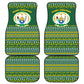 Rwanda Christmas Car Mats National Emblem and Radiant Sun Motif - African Pride