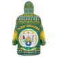 Rwanda Christmas Wearable Blanket Hoodie National Emblem and Radiant Sun Motif - African Pride