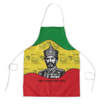 Haile Selassie I Apron Ethiopia Lion of Judah and Conquering Lion Pattern Tribute - African Pride