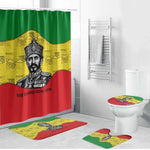Haile Selassie I Bathroom Set Ethiopia Lion of Judah and Conquering Lion Pattern Tribute - African Pride