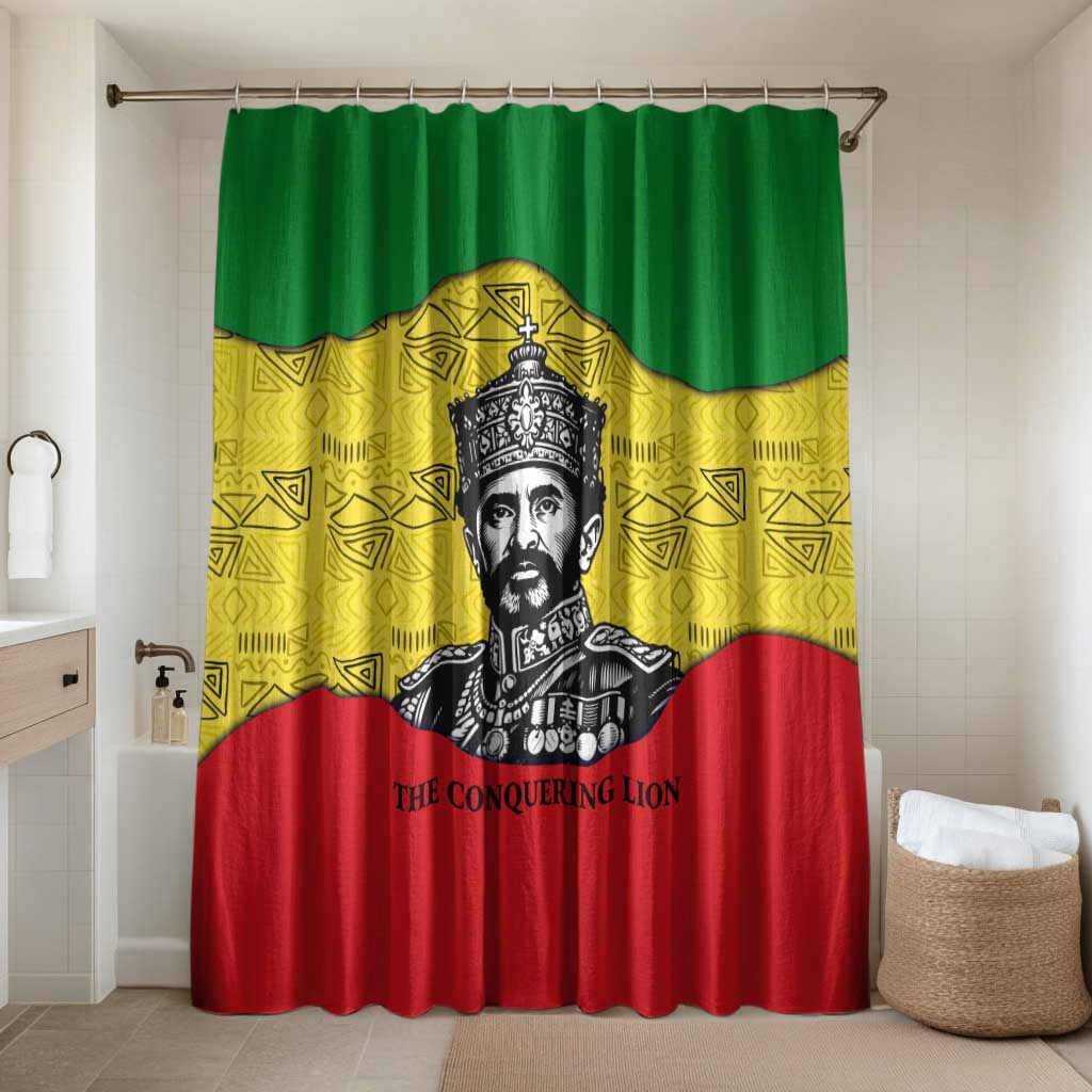 Haile Selassie I Bathroom Set Ethiopia Lion of Judah and Conquering Lion Pattern Tribute - African Pride