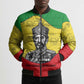 Haile Selassie I Bomber Puffer Jacket Ethiopia Lion of Judah and Conquering Lion Pattern Tribute - African Pride