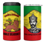 Haile Selassie I 4 in 1 Can Cooler Tumbler Ethiopia Lion of Judah and Conquering Lion Pattern Tribute - African Pride