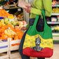 Haile Selassie I Grocery Bag Ethiopia Lion of Judah and Conquering Lion Pattern Tribute - African Pride