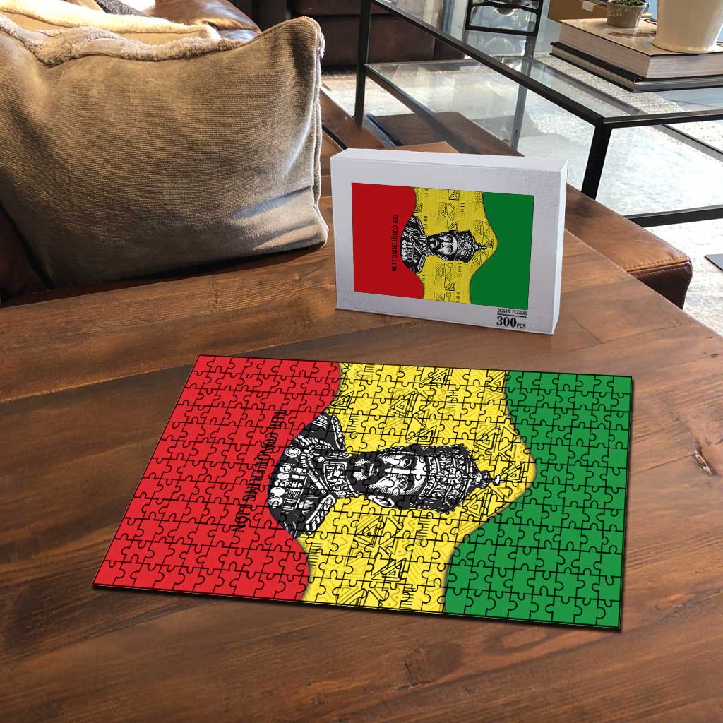Haile Selassie I Puzzle Ethiopia Lion of Judah and Conquering Lion Pattern Tribute - African Pride