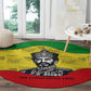 Haile Selassie I Round Carpet Ethiopia Lion of Judah and Conquering Lion Pattern Tribute - African Pride