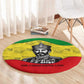 Haile Selassie I Round Carpet Ethiopia Lion of Judah and Conquering Lion Pattern Tribute - African Pride