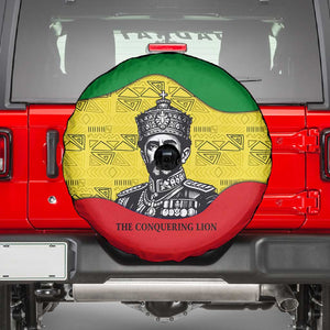 Haile Selassie I Spare Tire Cover Ethiopia Lion of Judah and Conquering Lion Pattern Tribute - African Pride
