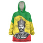 Haile Selassie I Wearable Blanket Hoodie Ethiopia Lion of Judah and Conquering Lion Pattern Tribute - African Pride