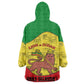 Haile Selassie I Wearable Blanket Hoodie Ethiopia Lion of Judah and Conquering Lion Pattern Tribute - African Pride
