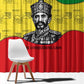 Haile Selassie I Window Curtain Ethiopia Lion of Judah and Conquering Lion Pattern Tribute - African Pride