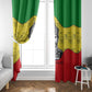 Haile Selassie I Window Curtain Ethiopia Lion of Judah and Conquering Lion Pattern Tribute - African Pride