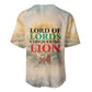 Haile Selassie I Ethiopia Baseball Jersey with King of Kings and Conquering Lion Cloud Rays and Regal Portrait