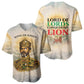 Haile Selassie I Ethiopia Baseball Jersey with King of Kings and Conquering Lion Cloud Rays and Regal Portrait