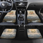 Haile Selassie I Ethiopia Car Mats with King of Kings and Conquering Lion Cloud Rays and Regal Portrait - African Pride