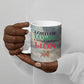 Haile Selassie I Ethiopia Ceramic Mug with King of Kings and Conquering Lion Cloud Rays and Regal Portrait - African Pride
