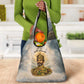 Haile Selassie I Ethiopia Grocery Bag with King of Kings and Conquering Lion Cloud Rays and Regal Portrait - African Pride