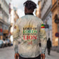 Haile Selassie I Ethiopia Long Sleeve Button Shirt with King of Kings and Conquering Lion Cloud Rays and Regal Portrait