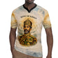 Haile Selassie I Ethiopia Rugby Jersey with King of Kings and Conquering Lion Cloud Rays and Regal Portrait