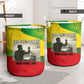 Ethiopia Haile Selassie I Laundry Basket with Addis Ababa 1963 Speech Quote Pan-African Flag Colors and Kente Pattern - African Pride
