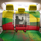 Ethiopia Haile Selassie I Back Car Seat Cover with Addis Ababa 1963 Speech Quote Pan-African Flag Colors and Kente Pattern - African Pride