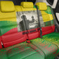 Ethiopia Haile Selassie I Back Car Seat Cover with Addis Ababa 1963 Speech Quote Pan-African Flag Colors and Kente Pattern - African Pride