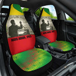 Ethiopia Haile Selassie I Car Seat Cover with Addis Ababa 1963 Speech Quote Pan-African Flag Colors and Kente Pattern - African Pride