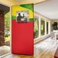 Ethiopia Haile Selassie I Door Cover with Addis Ababa 1963 Speech Quote Pan-African Flag Colors and Kente Pattern - African Pride