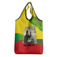 Ethiopia Haile Selassie I Grocery Bag with Addis Ababa 1963 Speech Quote Pan-African Flag Colors and Kente Pattern - African Pride