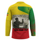 Ethiopia Haile Selassie I Hockey Jersey with Addis Ababa 1963 Speech Quote Pan-African Flag Colors and Kente Pattern