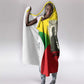 Ethiopia Haile Selassie I Hooded Blanket with Addis Ababa 1963 Speech Quote Pan-African Flag Colors and Kente Pattern - African Pride