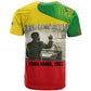 Ethiopia Haile Selassie I T shirt with Addis Ababa 1963 Speech Quote Pan-African Flag Colors and Kente Pattern TS04