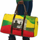 Ethiopia Haile Selassie I Travel Bag with Addis Ababa 1963 Speech Quote Pan-African Flag Colors and Kente Pattern - African Pride