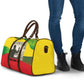 Ethiopia Haile Selassie I Travel Bag with Addis Ababa 1963 Speech Quote Pan-African Flag Colors and Kente Pattern - African Pride