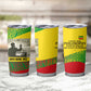 Ethiopia Haile Selassie I Tumbler Cup with Addis Ababa 1963 Speech Quote Pan-African Flag Colors and Kente Pattern - African Pride