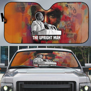 Thomas Sankara Burkina Faso Auto Sun Shade with Bold Portrait and The Upright Man Tribute Design - African Pride