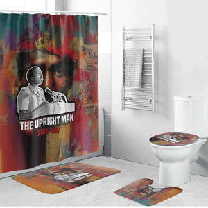 Thomas Sankara Burkina Faso Bathroom Set with Bold Portrait and The Upright Man Tribute Design - African Pride